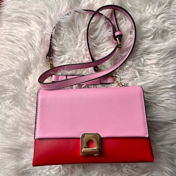 Zara Bags Zara Pink Red Box Crossbody Bag Poshmark